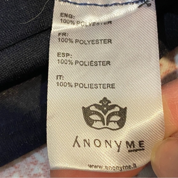 Anonyme Size 6 Mediterranean Moroccan Print Orange and Navy Sheath Dress - Picture 15 of 17